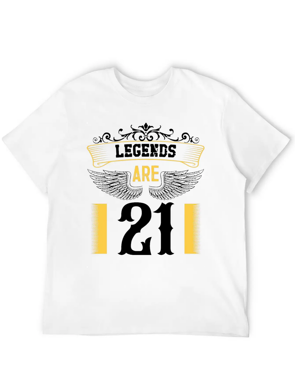 Legends Are 21 Years Old, Birthday Is 21 Unisex Casual T-Shirt – Clean Design For Daily Comfort