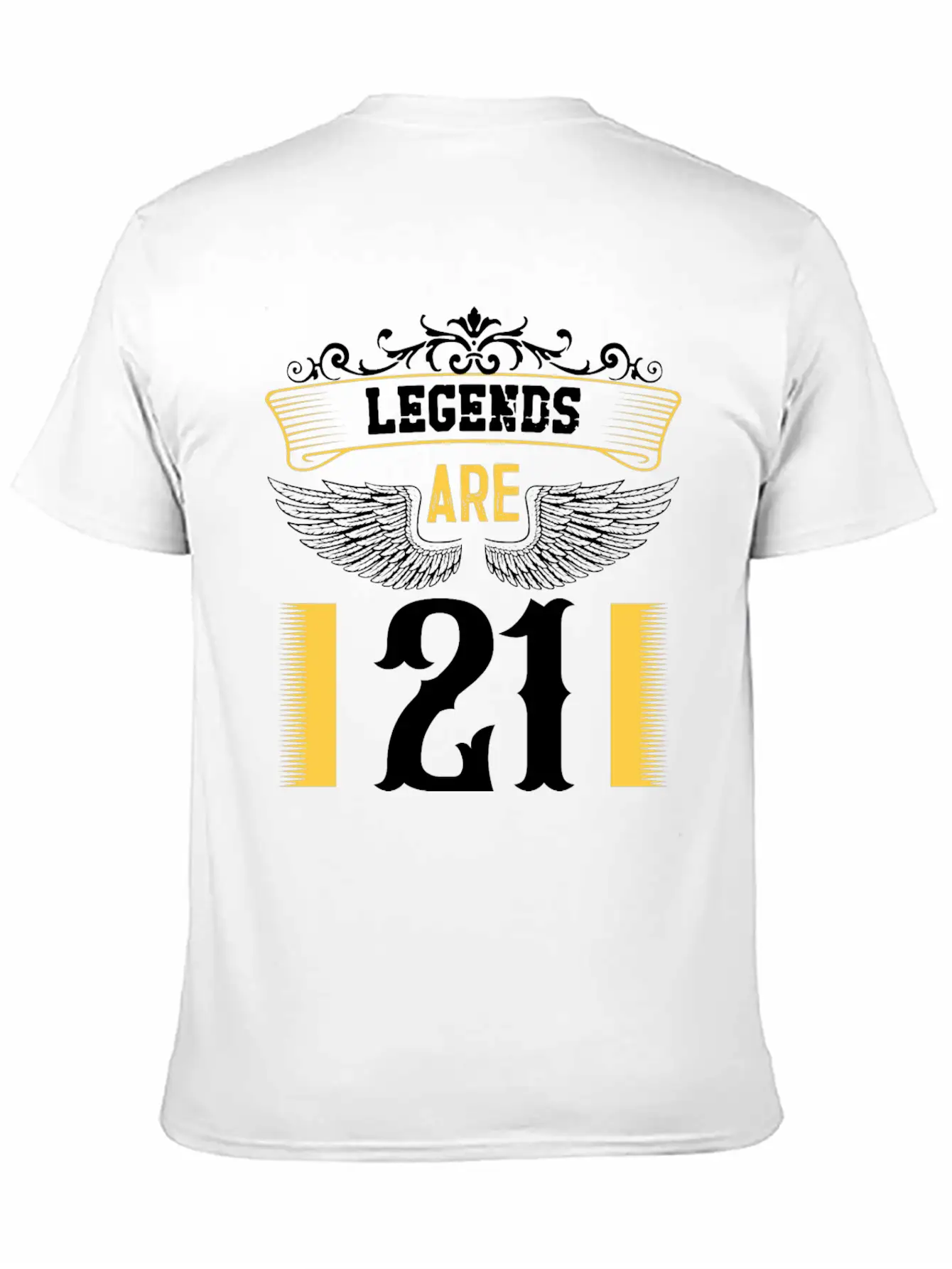 Legends Are 21 Years Old, Birthday Is 21 Unisex Casual T-Shirt – Clean Design For Daily Comfort