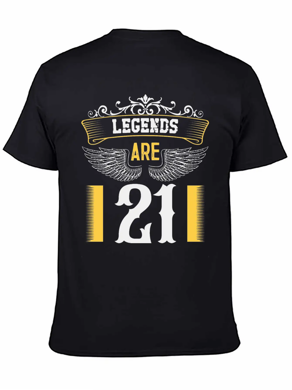 Legends Are 21 Years Old, Birthday Is 21 Unisex Casual T-Shirt – Clean Design For Daily Comfort