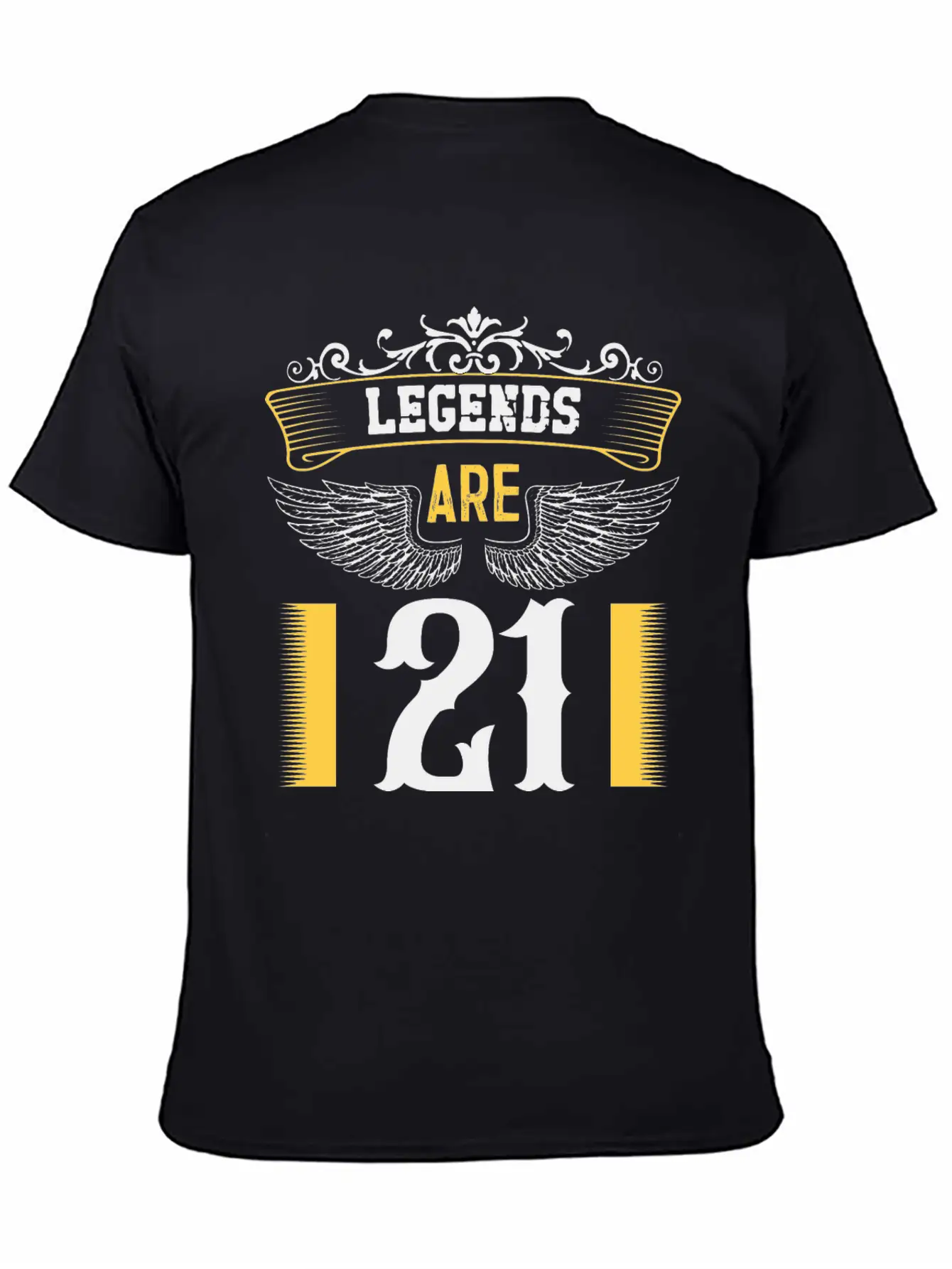 Legends Are 21 Years Old, Birthday Is 21 Unisex Casual T-Shirt – Clean Design For Daily Comfort