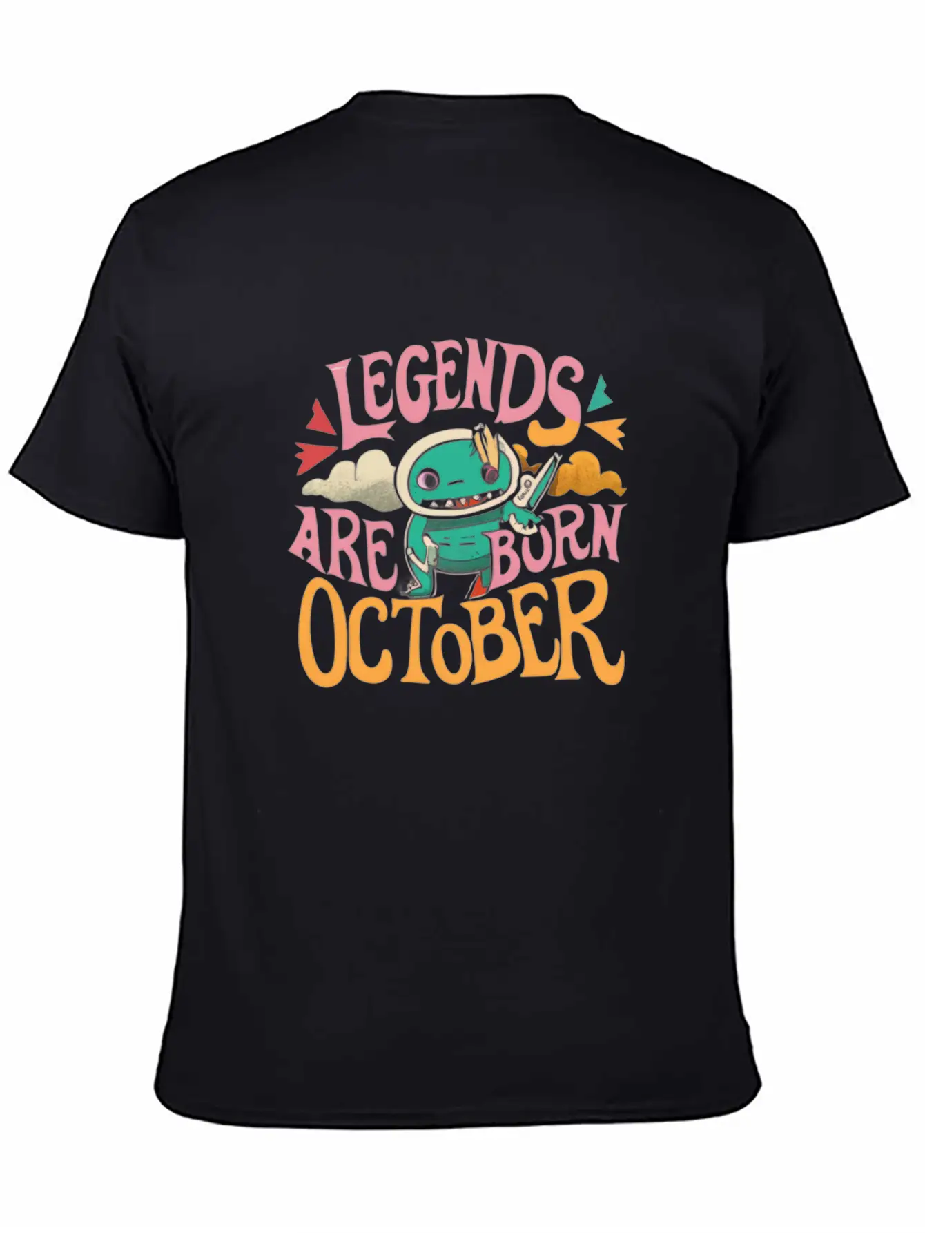 Legends Are Born In October Gift Idea Unisex Short Sleeve Soft Cotton T-Shirt – Casual Everyday Wear