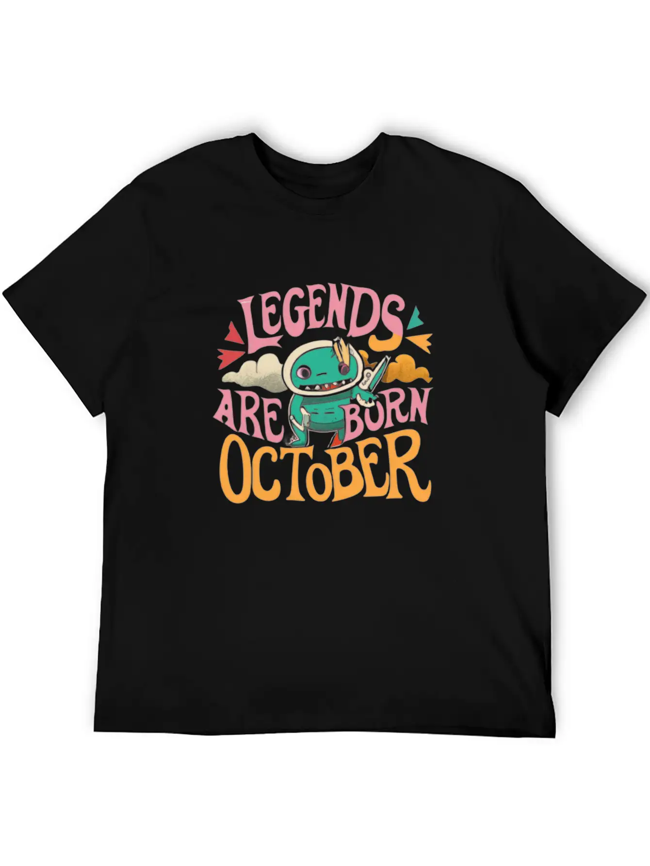 Legends Are Born In October Gift Idea Unisex Short Sleeve Soft Cotton T-Shirt – Casual Everyday Wear