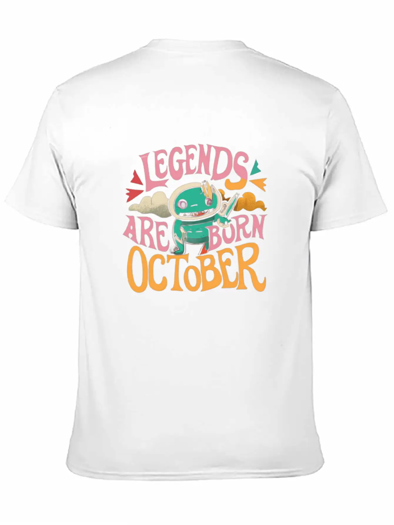 Legends Are Born In October Gift Idea Unisex Short Sleeve Soft Cotton T-Shirt – Casual Everyday Wear