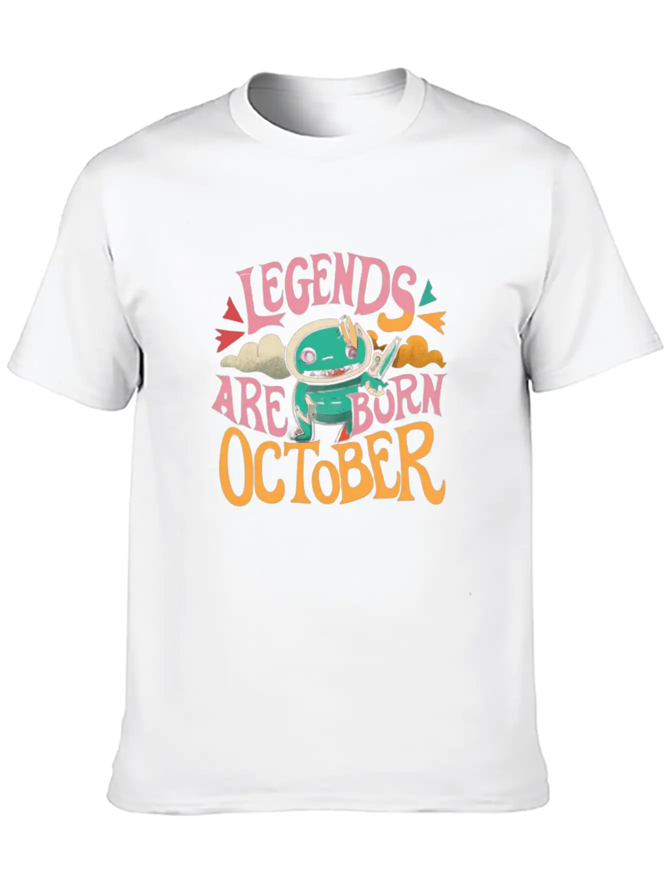 Legends Are Born In October Gift Idea Unisex Short Sleeve Soft Cotton T-Shirt – Casual Everyday Wear