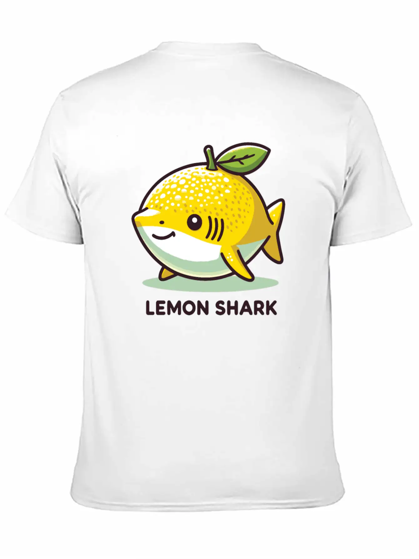Lemon Shark Funny Animal Made Of Fruit Unisex Short Sleeve Soft Cotton T-Shirt – Casual Everyday Wear
