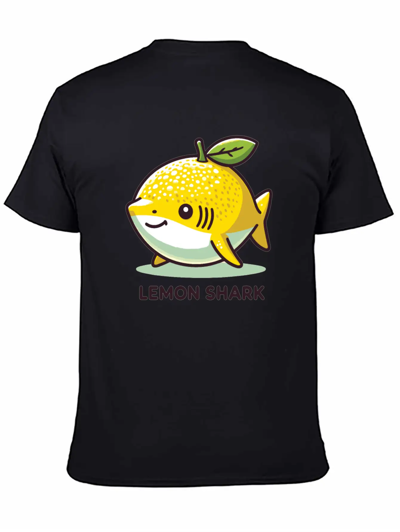 Lemon Shark Funny Animal Made Of Fruit Unisex Short Sleeve Soft Cotton T-Shirt – Casual Everyday Wear