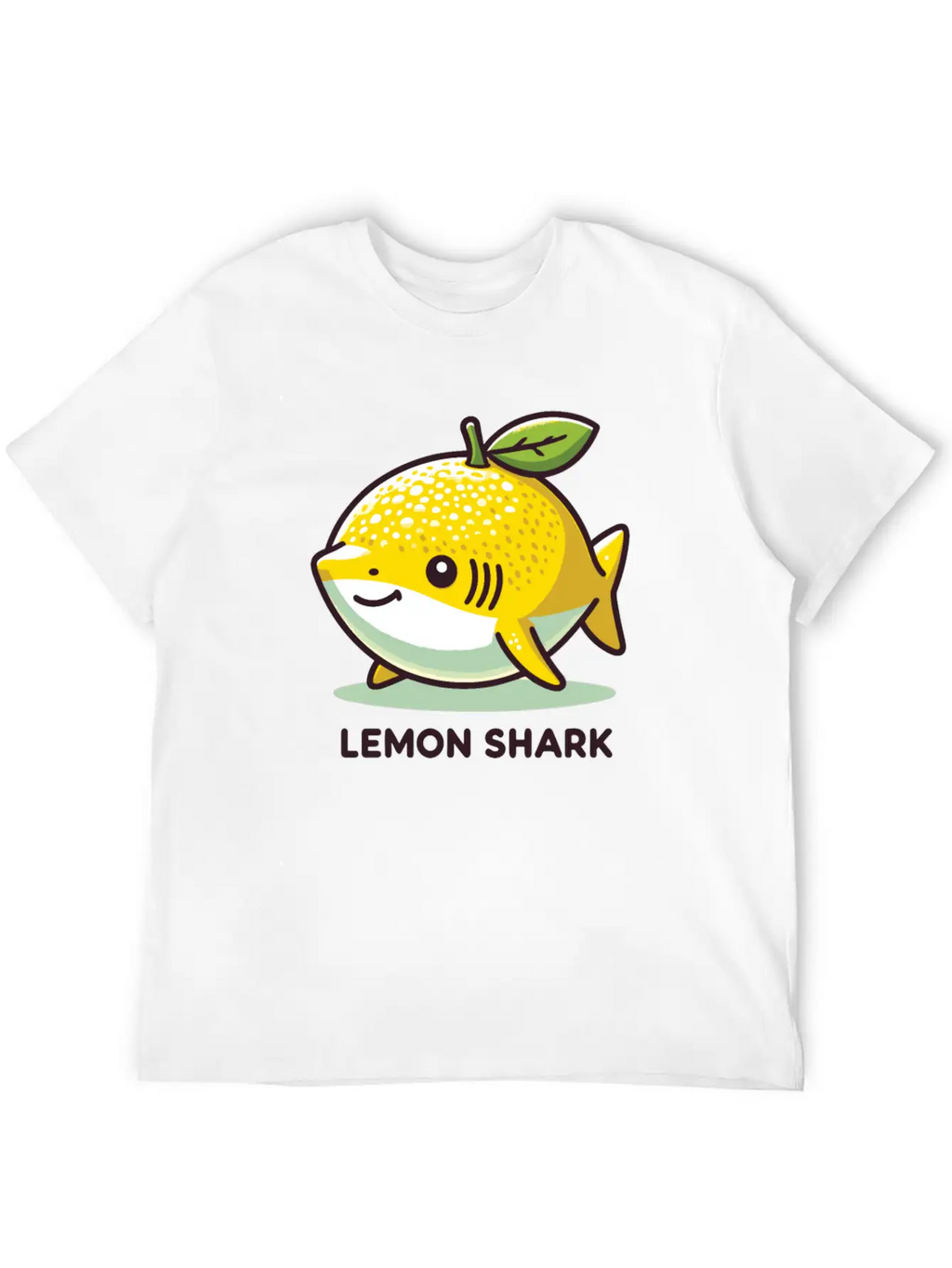 Lemon Shark Funny Animal Made Of Fruit Unisex Short Sleeve Soft Cotton T-Shirt – Casual Everyday Wear