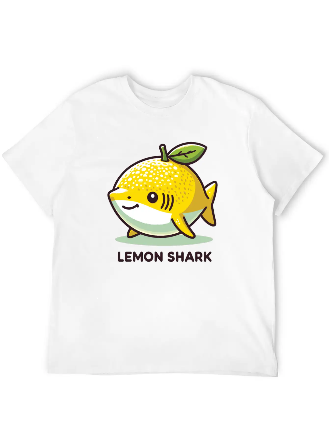 Lemon Shark Funny Animal Made Of Fruit Unisex Short Sleeve Soft Cotton T-Shirt – Casual Everyday Wear