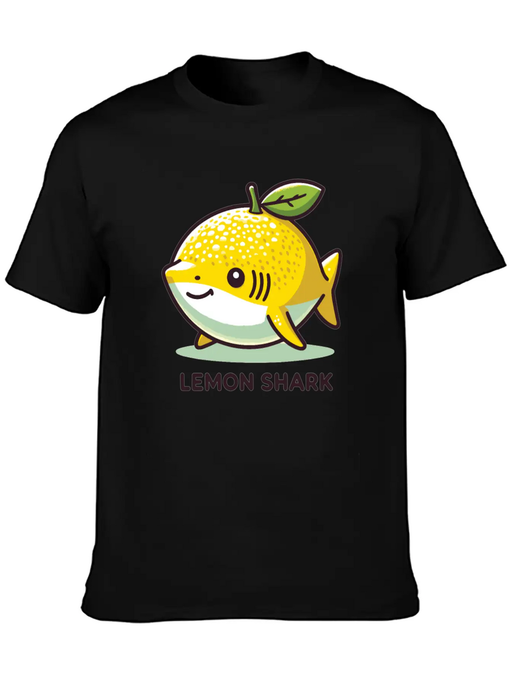 Lemon Shark Funny Animal Made Of Fruit Unisex Short Sleeve Soft Cotton T-Shirt – Casual Everyday Wear
