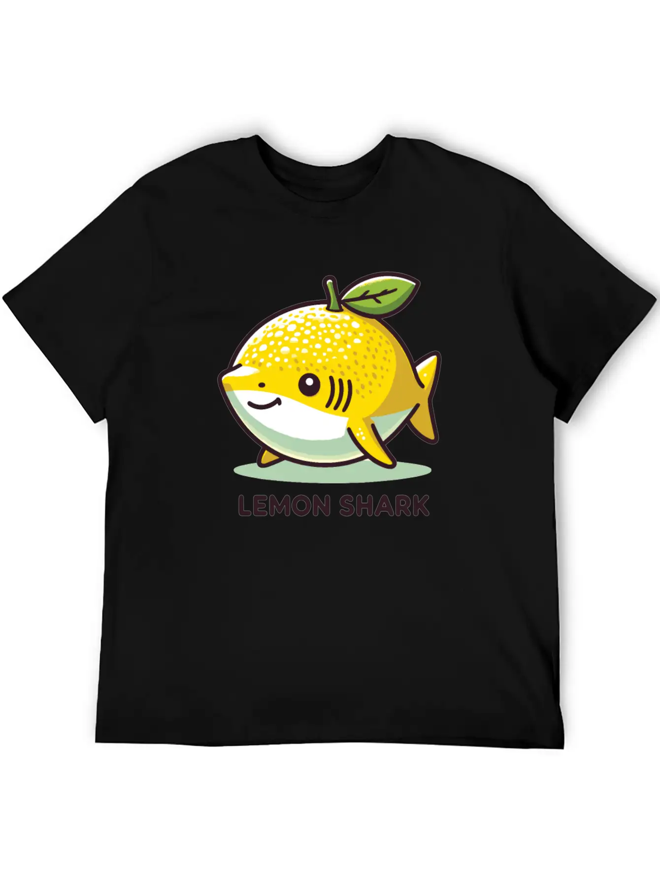 Lemon Shark Funny Animal Made Of Fruit Unisex Short Sleeve Soft Cotton T-Shirt – Casual Everyday Wear