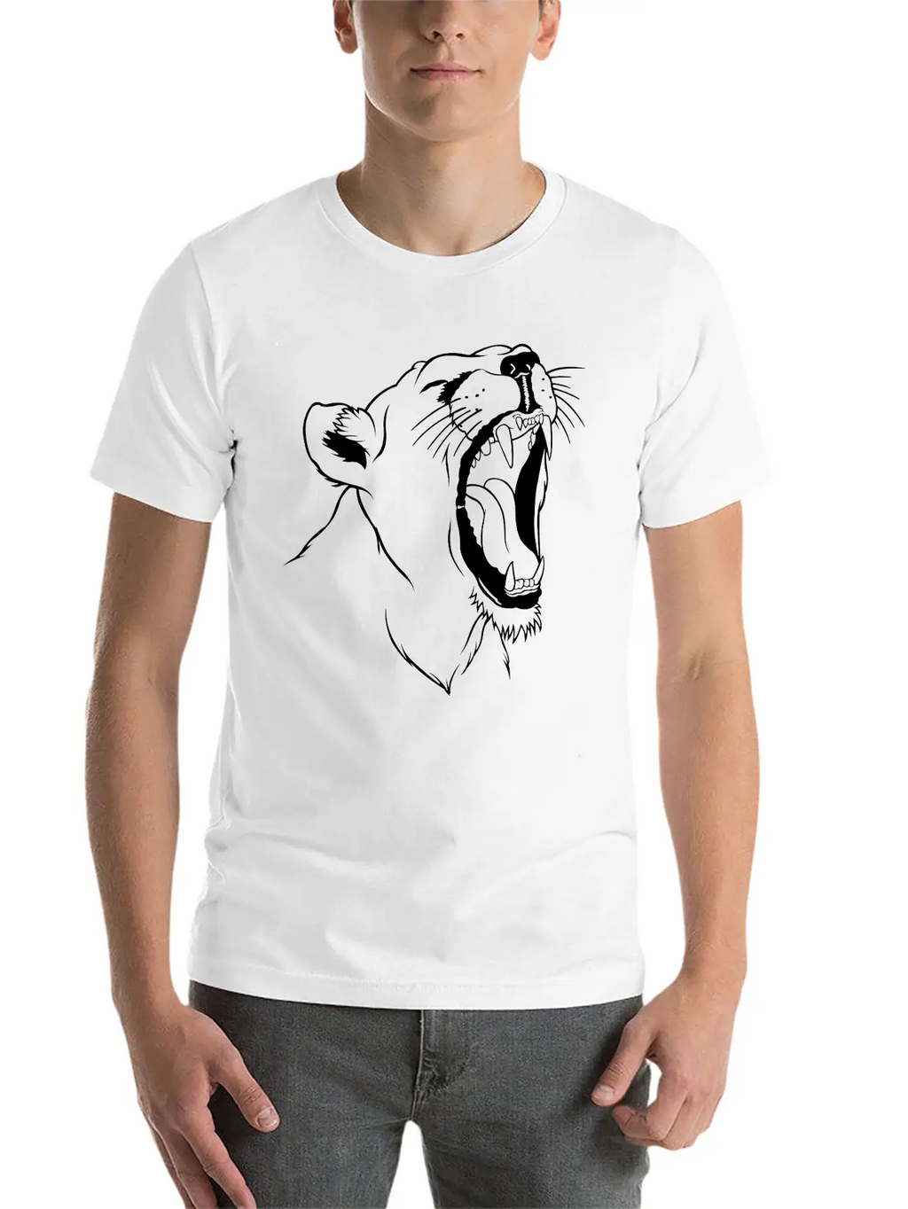 Leopard Essential Cotton Tee For Daily Outfits – Unisex Style