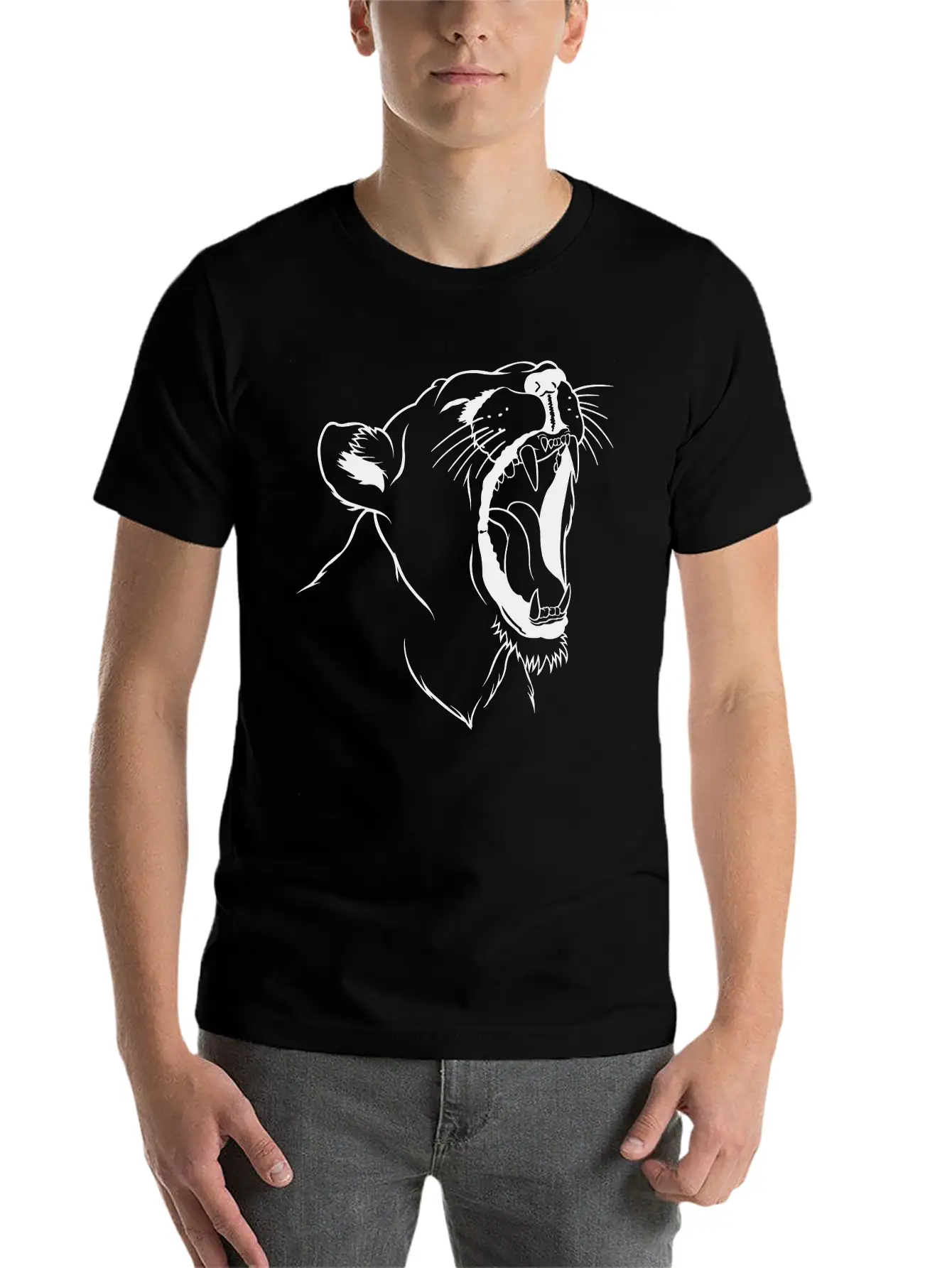 Leopard Essential Cotton Tee For Daily Outfits – Unisex Style
