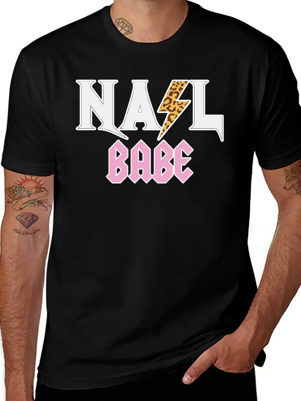 Leopard Skin Nail Babe Nail Artist Nail Technician Unisex Casual T-Shirt – Clean Design For Daily Comfort
