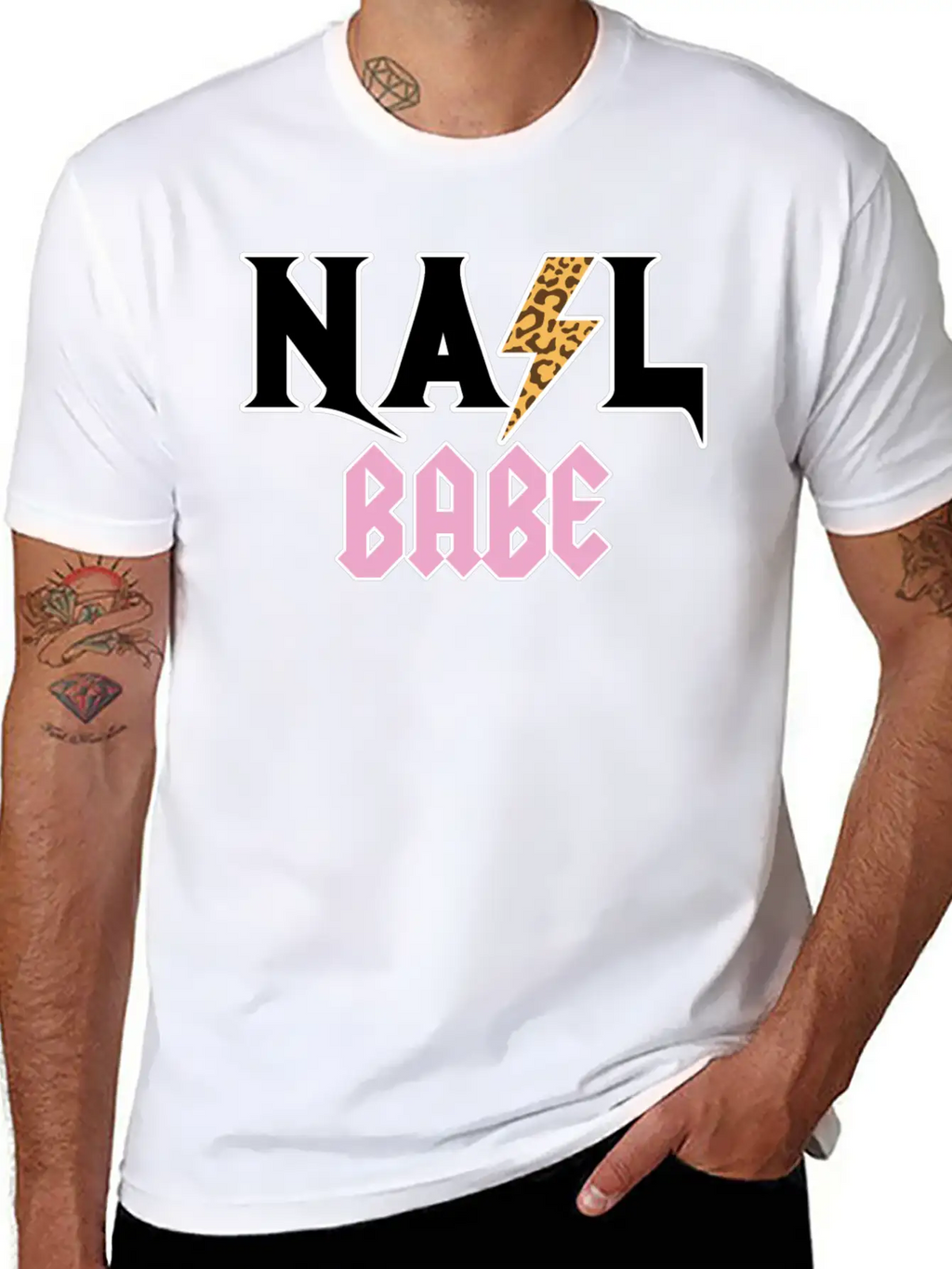 Leopard Skin Nail Babe Nail Artist Nail Technician Unisex Casual T-Shirt – Clean Design For Daily Comfort