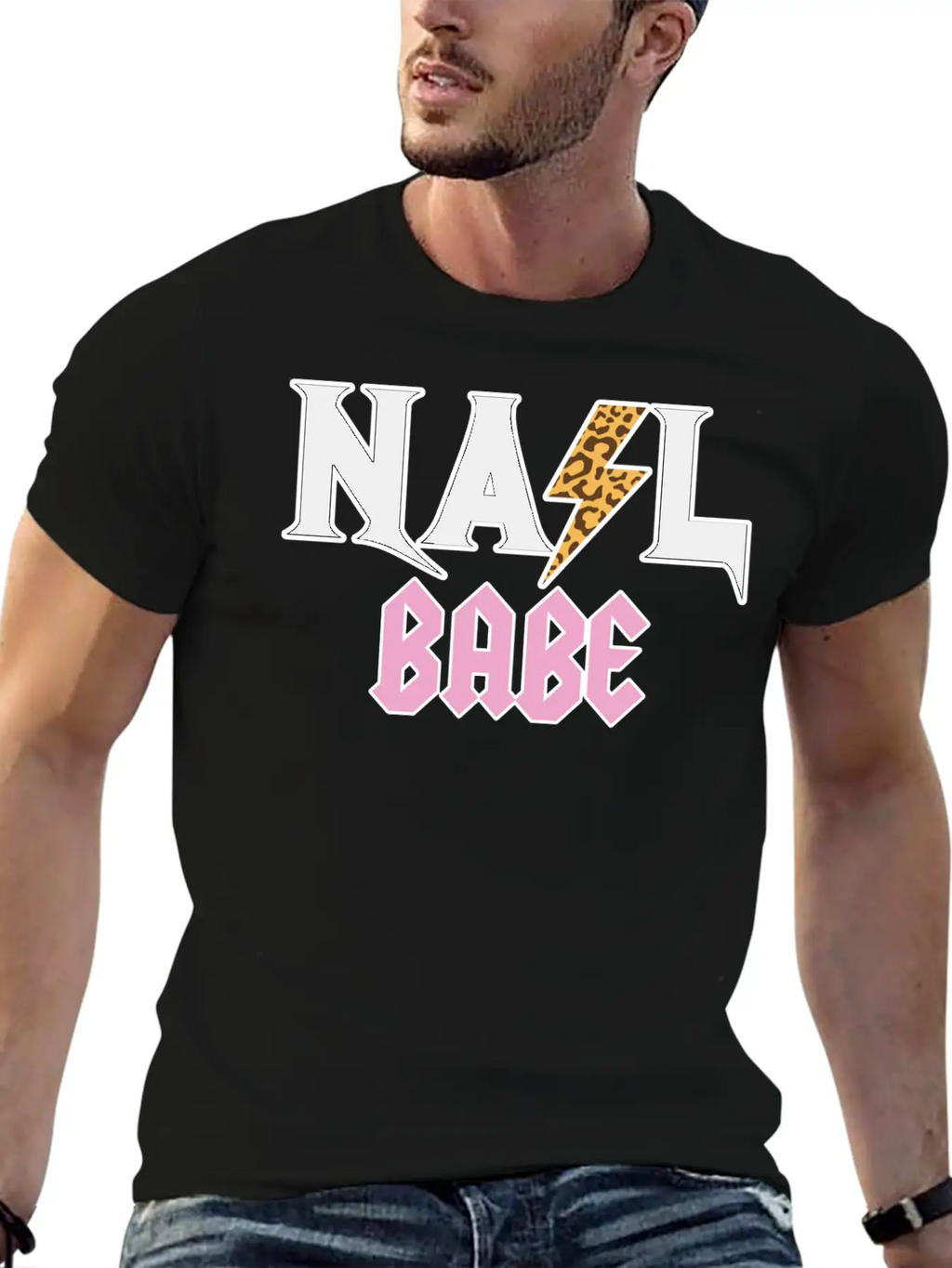 Leopard Skin Nail Babe Nail Artist Nail Technician Unisex Casual T-Shirt – Clean Design For Daily Comfort