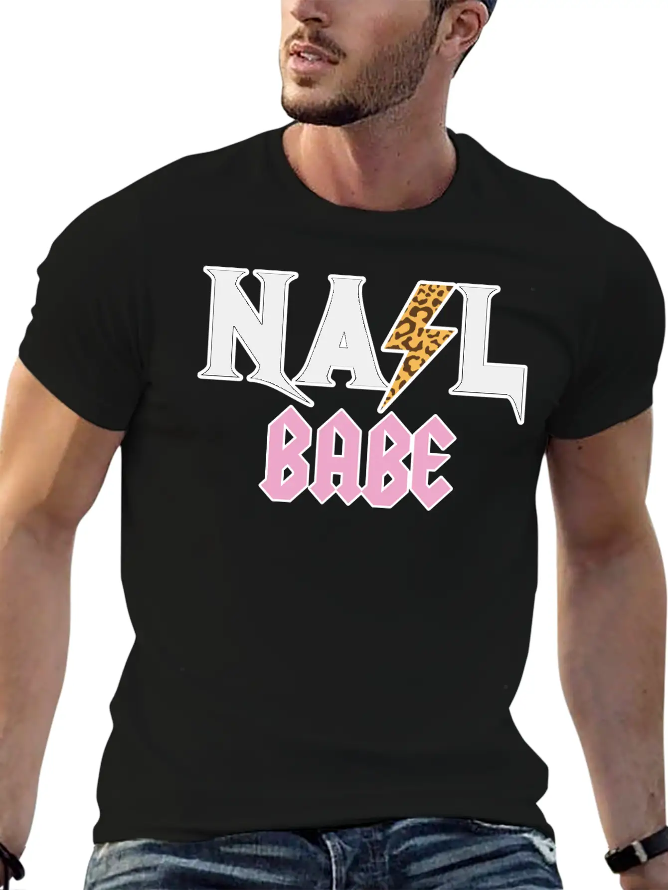 Leopard Skin Nail Babe Nail Artist Nail Technician Unisex Casual T-Shirt – Clean Design For Daily Comfort