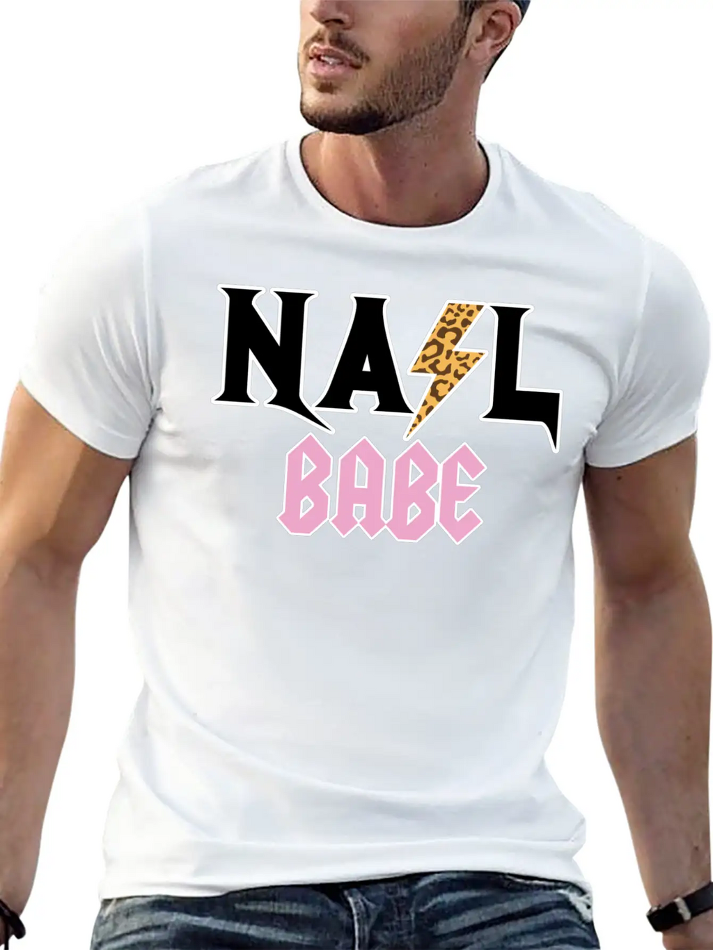 Leopard Skin Nail Babe Nail Artist Nail Technician Unisex Casual T-Shirt – Clean Design For Daily Comfort