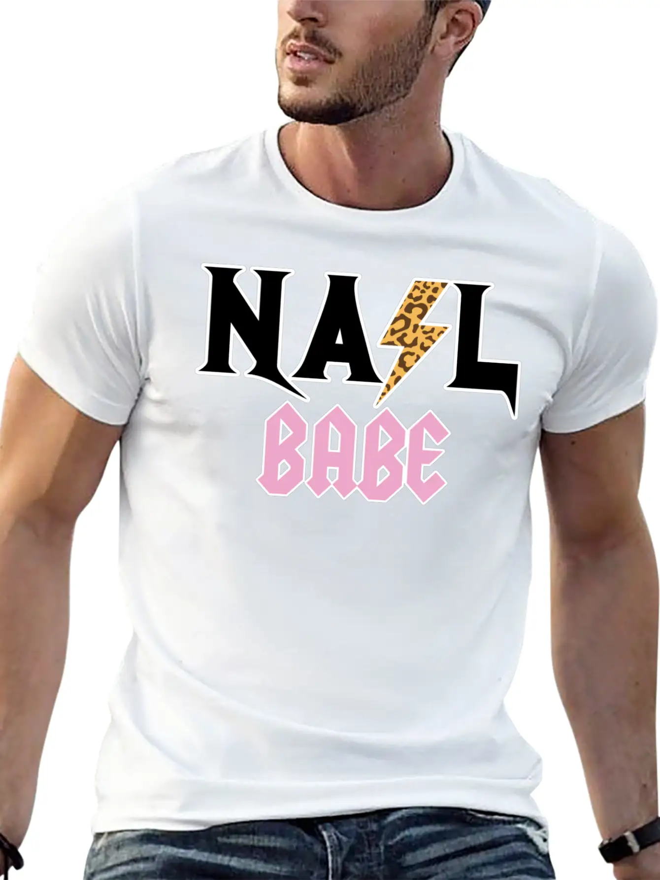 Leopard Skin Nail Babe Nail Artist Nail Technician Unisex Casual T-Shirt – Clean Design For Daily Comfort