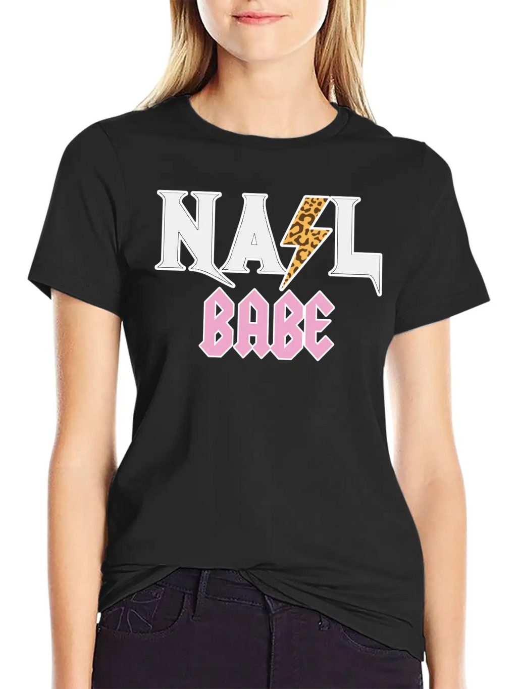 Leopard Skin Nail Babe Nail Artist Nail Technician Unisex Casual T-Shirt – Clean Design For Daily Comfort