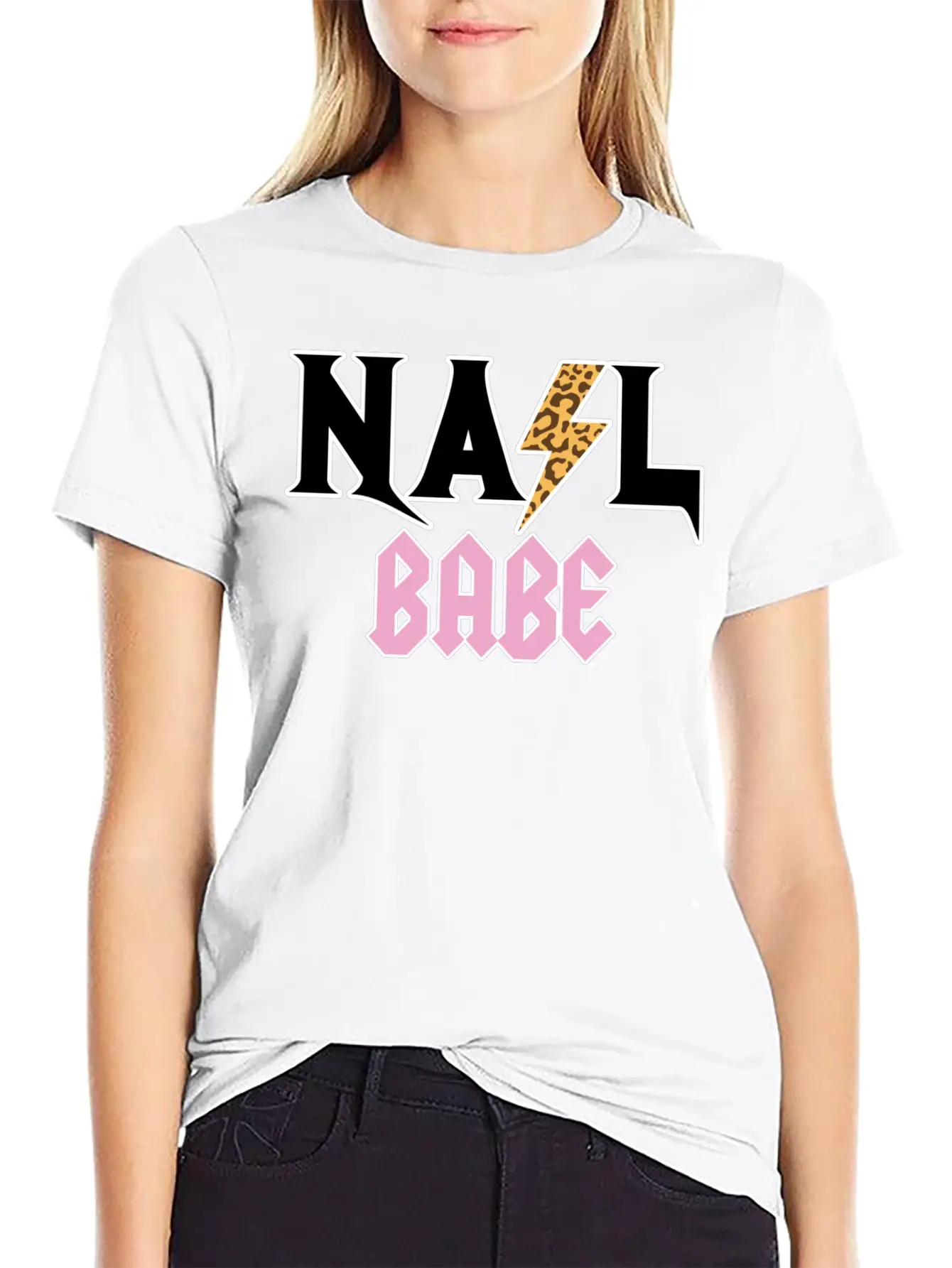 Leopard Skin Nail Babe Nail Artist Nail Technician Unisex Casual T-Shirt – Clean Design For Daily Comfort