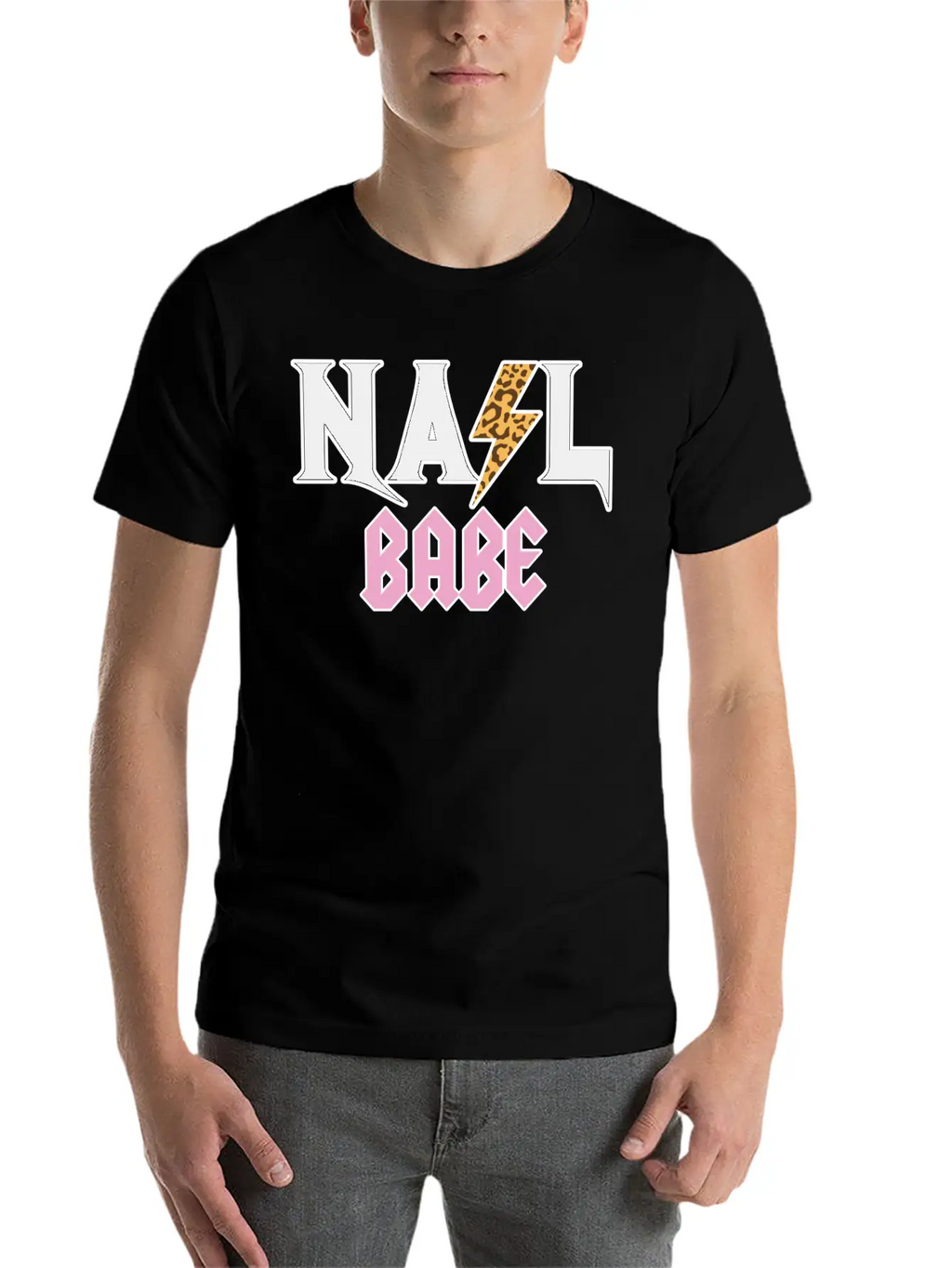 Leopard Skin Nail Babe Nail Artist Nail Technician Unisex Casual T-Shirt – Clean Design For Daily Comfort