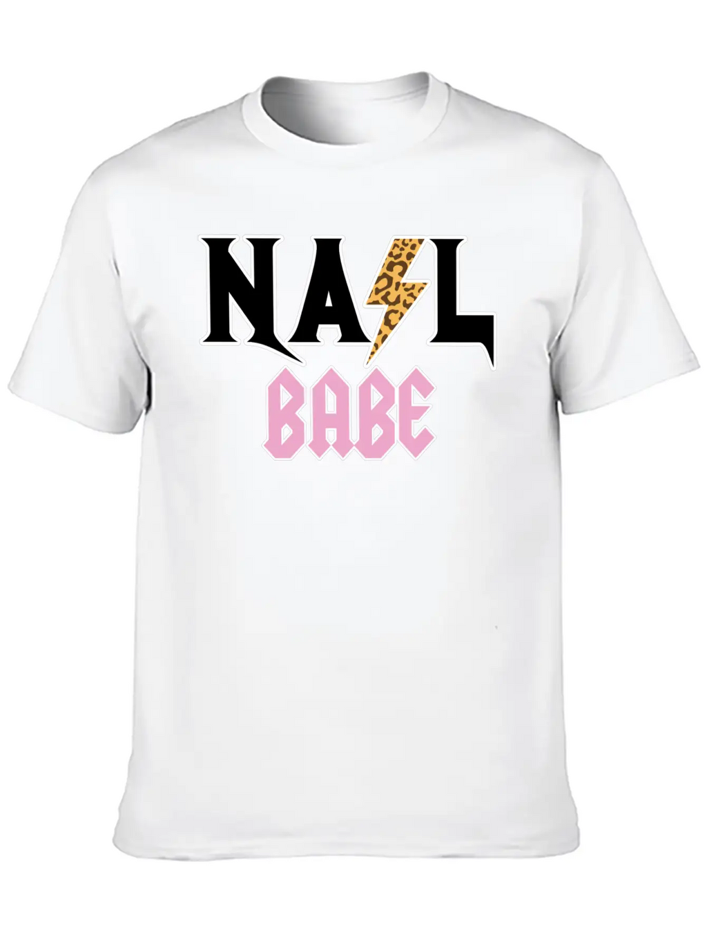 Leopard Skin Nail Babe Nail Artist Nail Technician Unisex Casual T-Shirt – Clean Design For Daily Comfort