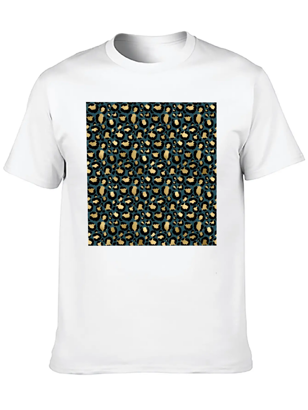 Leopard Spots Dark Blue Wild Glam Fashionable Casual Graphic T-Shirt – Simple And Comfortable Daily Wear