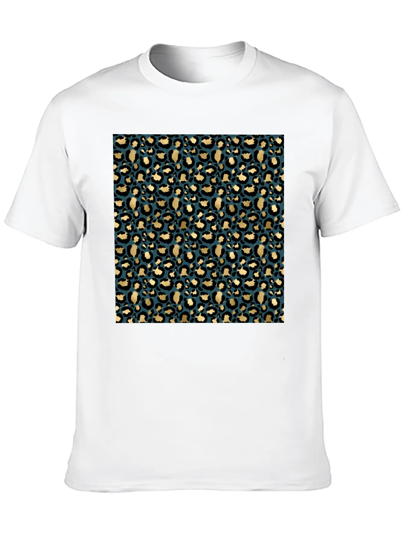 Leopard Spots Dark Blue Wild Glam Fashionable Casual Graphic T-Shirt – Simple And Comfortable Daily Wear