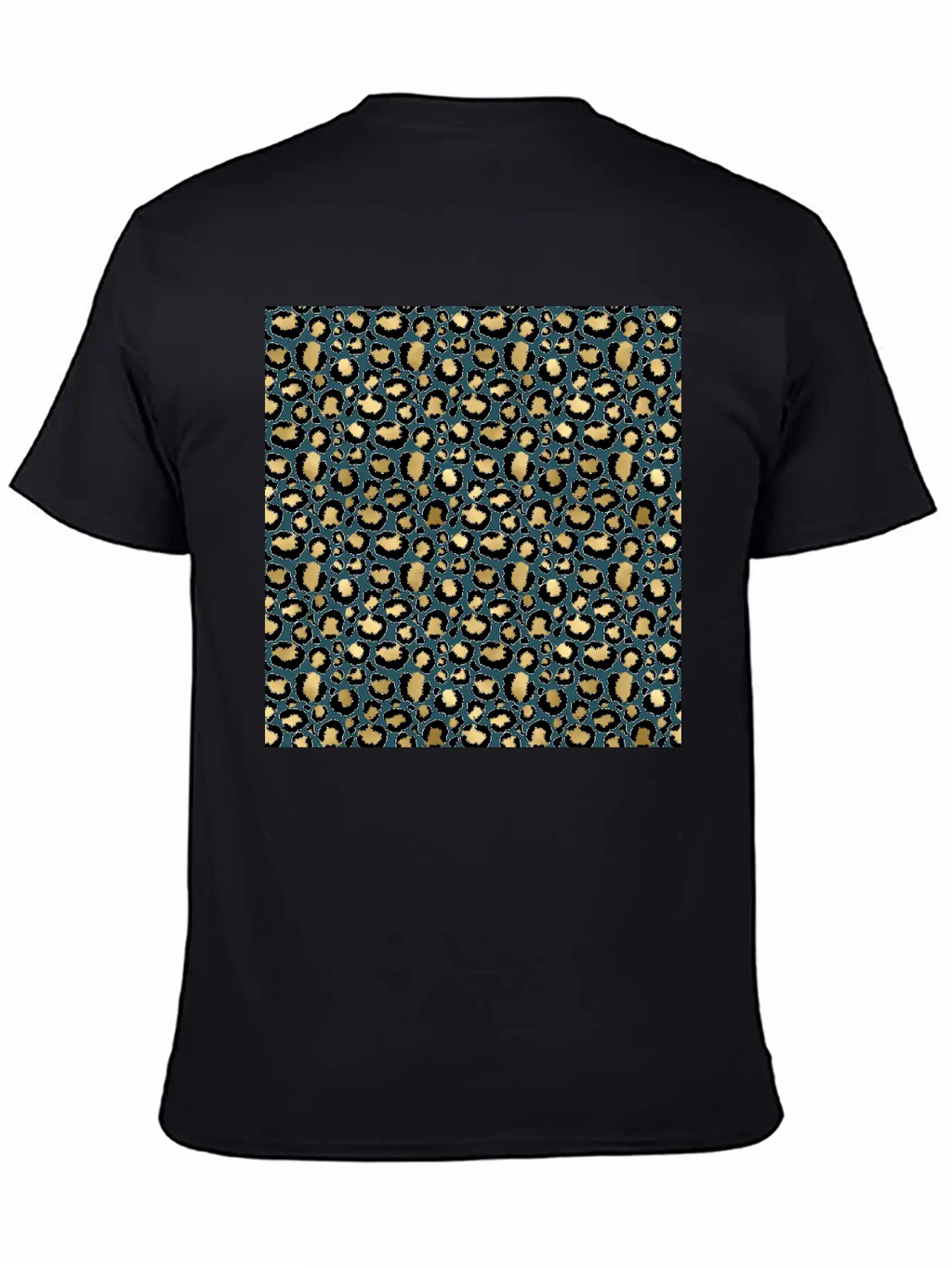 Leopard Spots Dark Blue Wild Glam Fashionable Casual Graphic T-Shirt – Simple And Comfortable Daily Wear