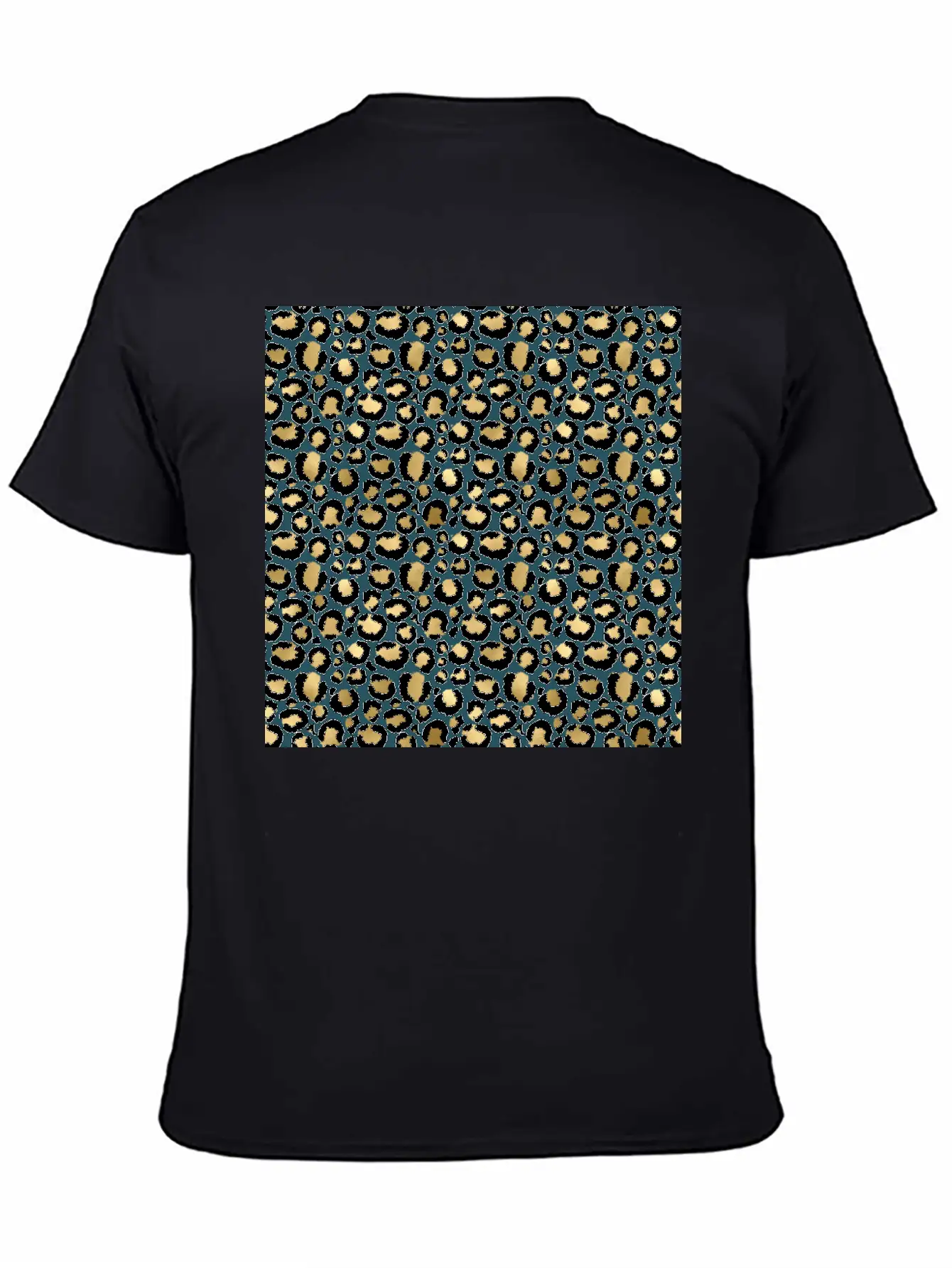 Leopard Spots Dark Blue Wild Glam Fashionable Casual Graphic T-Shirt – Simple And Comfortable Daily Wear