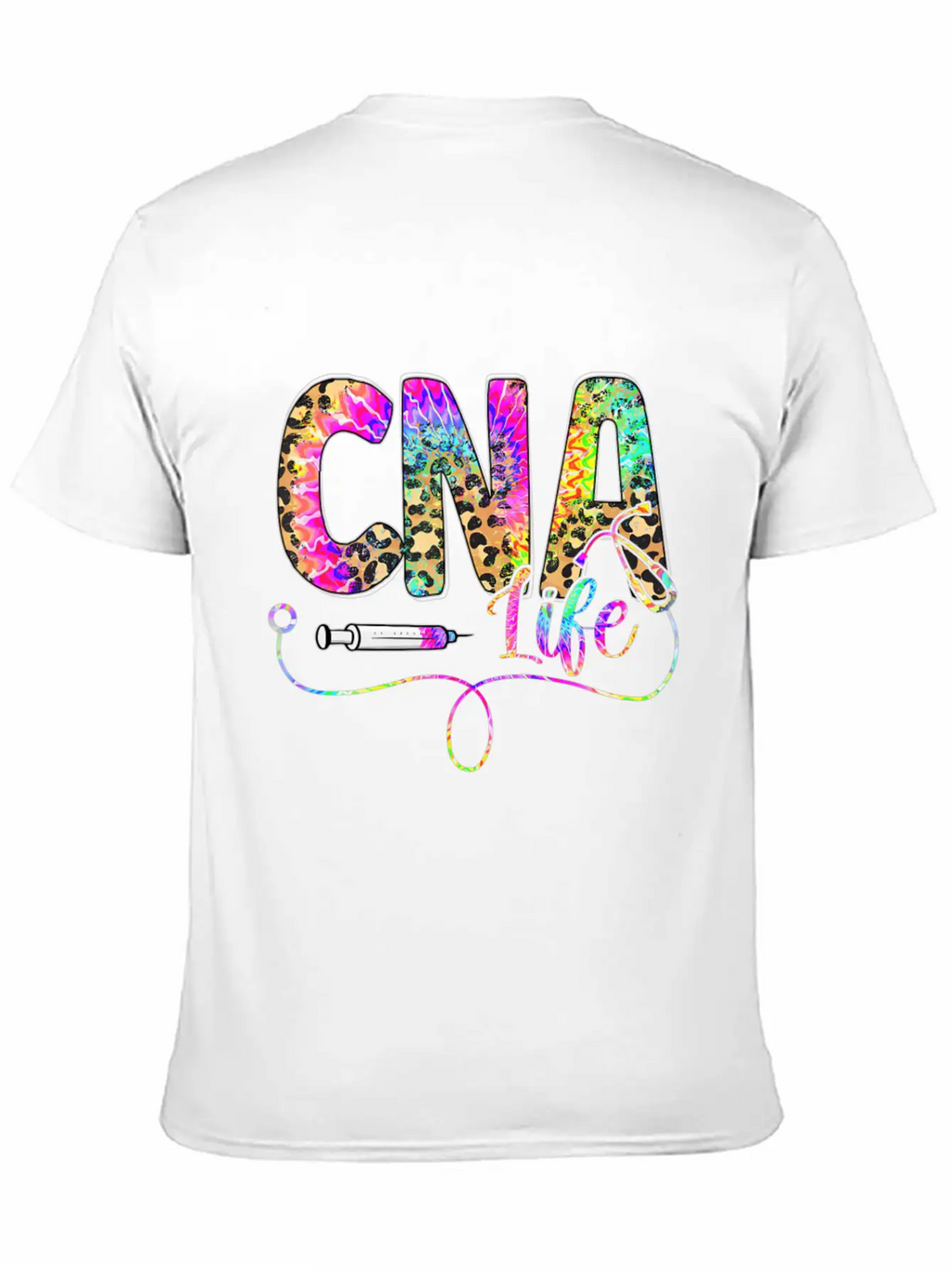 Leopard Tie Dye CNA Life Nurse Squad Nurse Essential Cotton Tee For Daily Outfits – Unisex Style