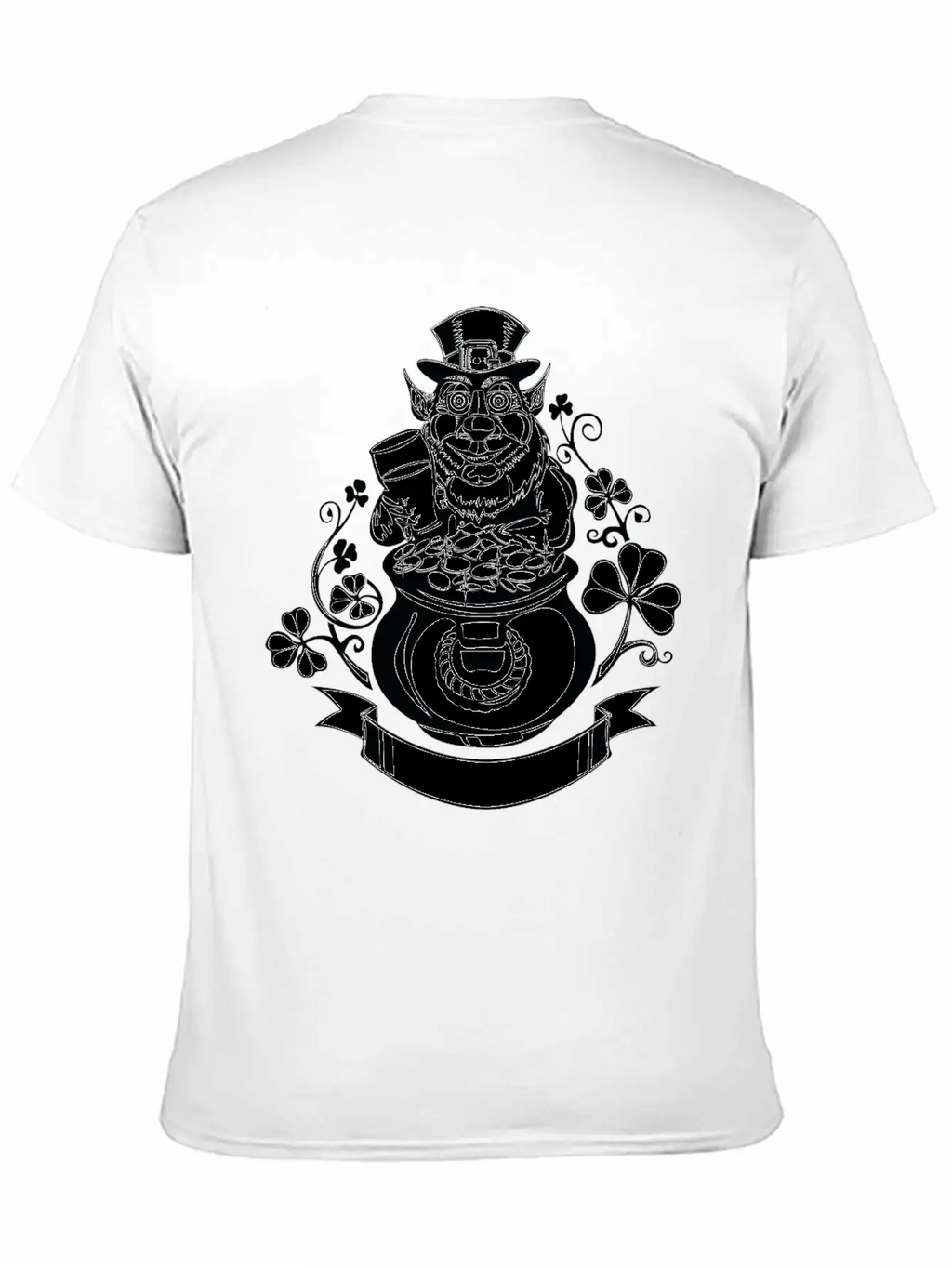 Leprechaun With Pot Of Gold Casual Graphic T-Shirt – Simple And Comfortable Daily Wear