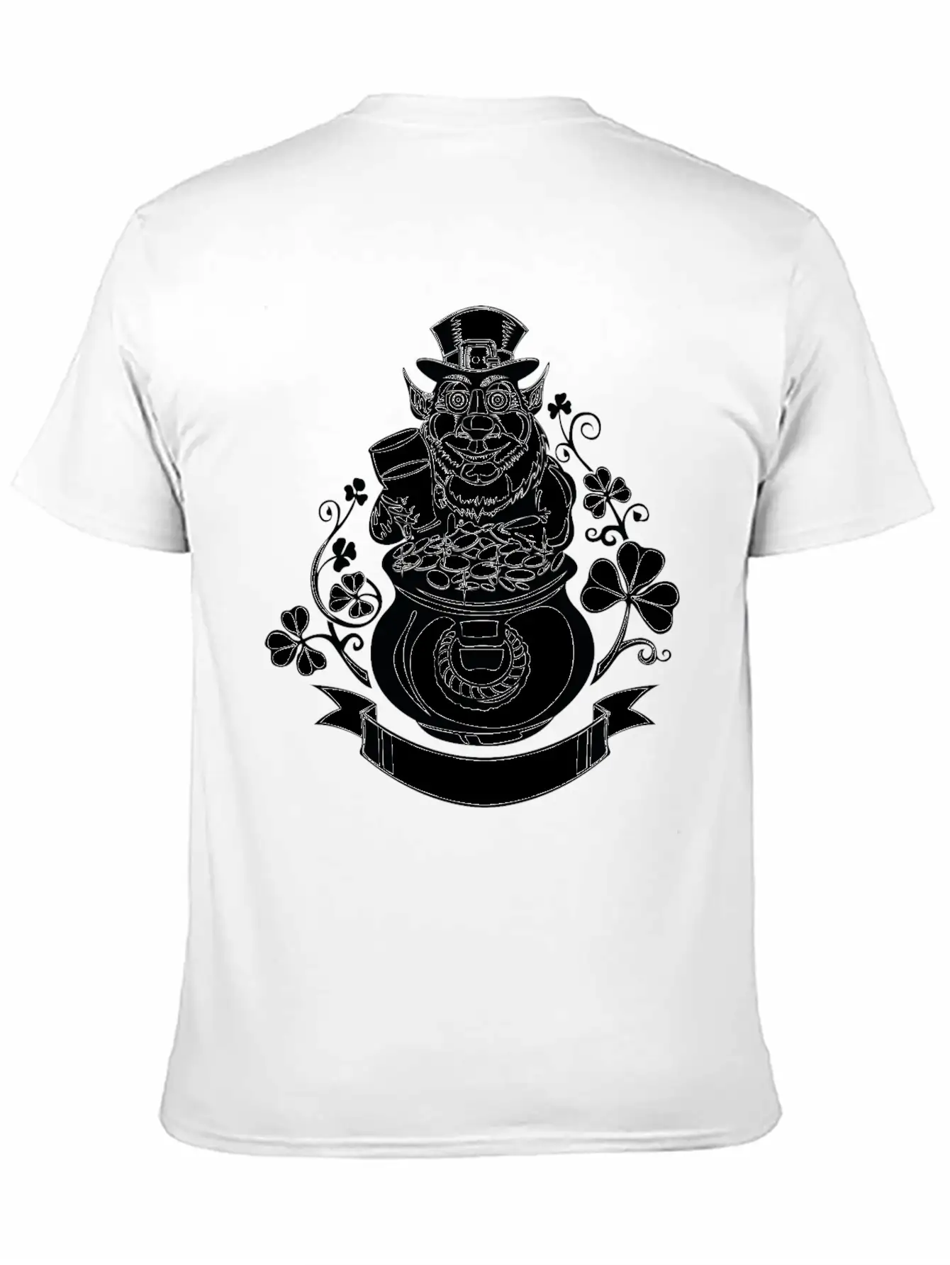 Leprechaun With Pot Of Gold Casual Graphic T-Shirt – Simple And Comfortable Daily Wear