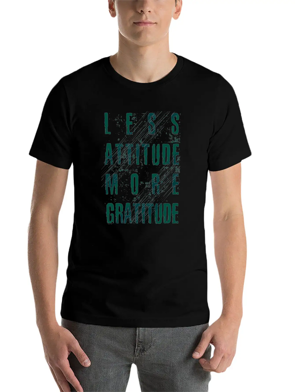 Less Attitude More Gratitude Unisex Casual T-Shirt – Clean Design For Daily Comfort