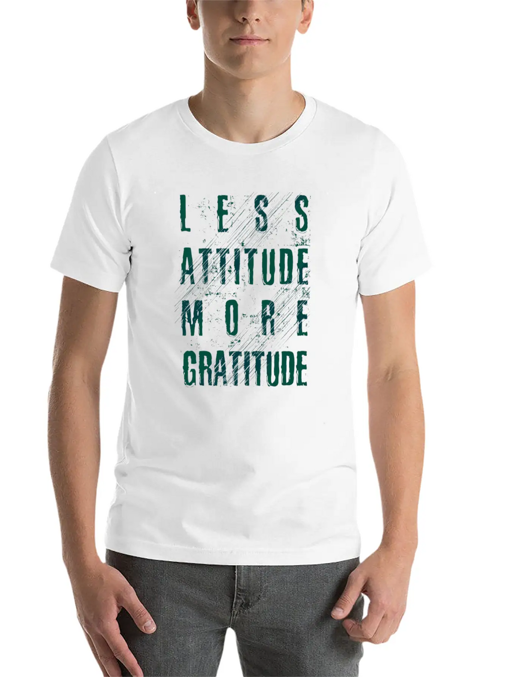 Less Attitude More Gratitude Unisex Casual T-Shirt – Clean Design For Daily Comfort