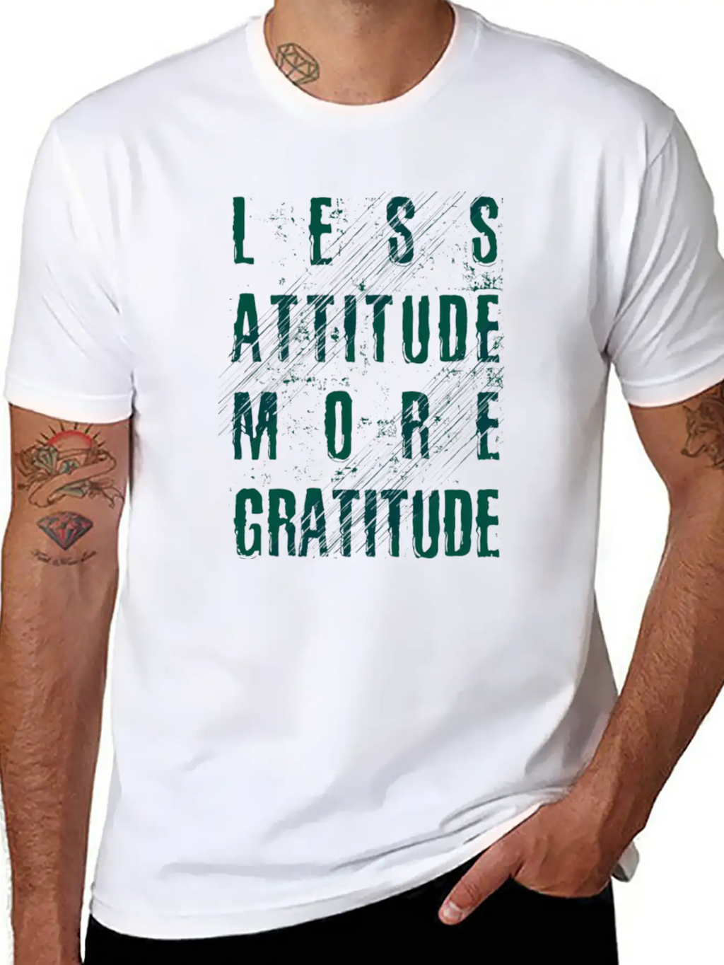 Less Attitude More Gratitude Unisex Casual T-Shirt – Clean Design For Daily Comfort