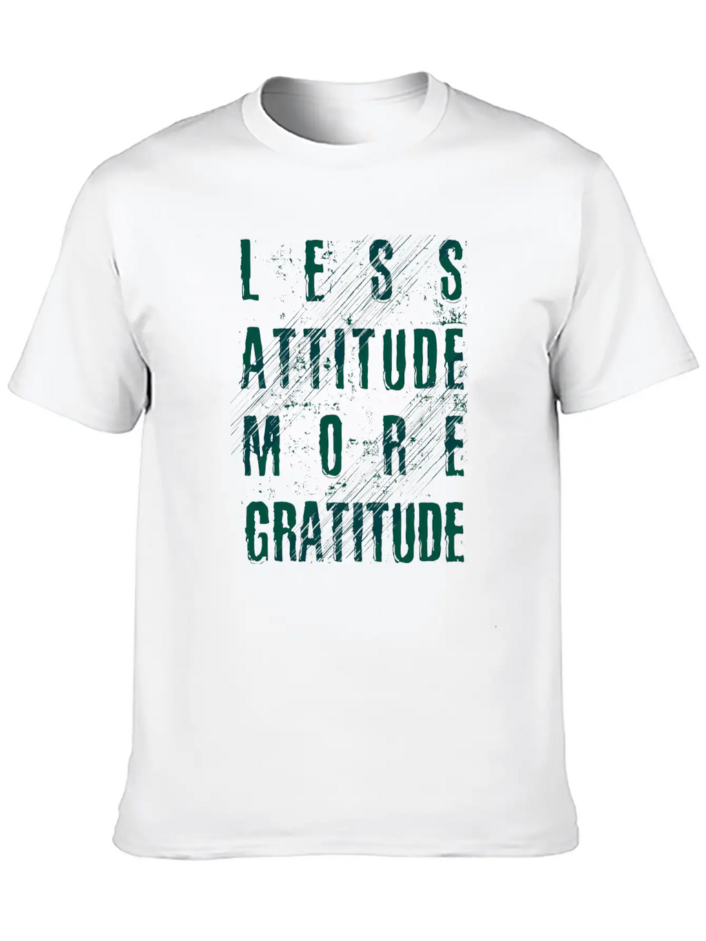 Less Attitude More Gratitude Unisex Casual T-Shirt – Clean Design For Daily Comfort