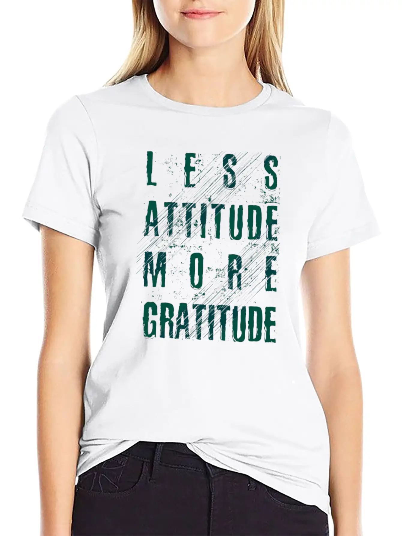Less Attitude More Gratitude Unisex Casual T-Shirt – Clean Design For Daily Comfort