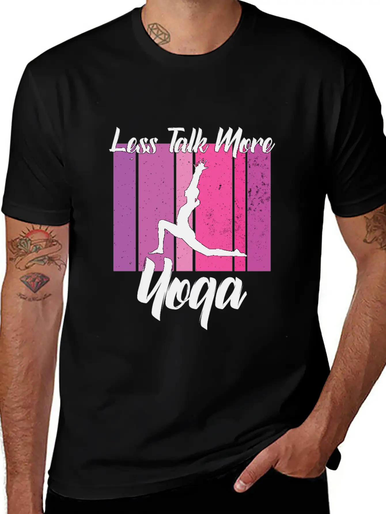 Less Talk More Yoga Unisex Short Sleeve Soft Cotton T-Shirt – Casual Everyday Wear
