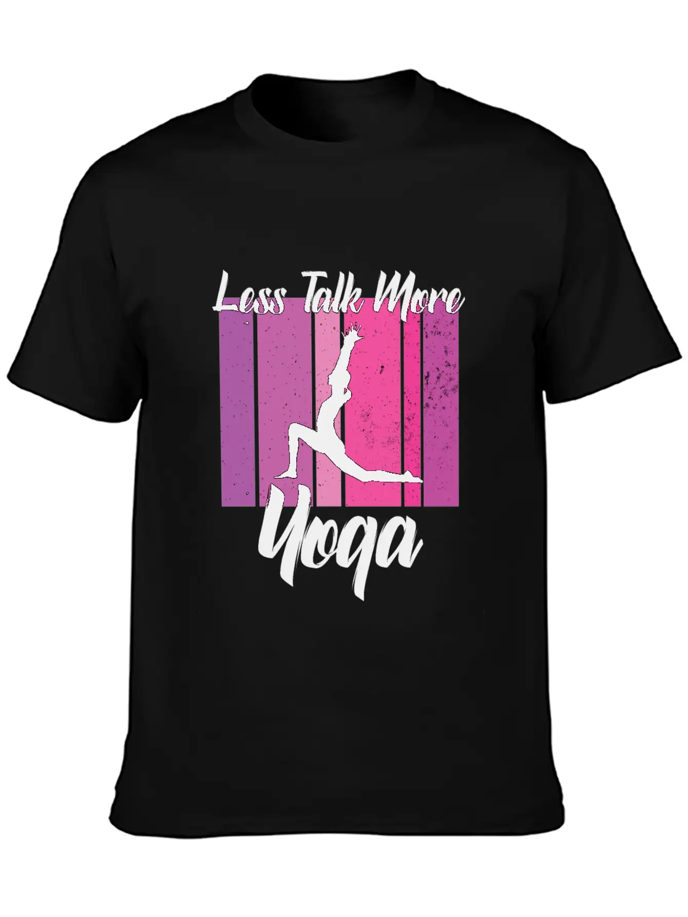 Less Talk More Yoga Unisex Short Sleeve Soft Cotton T-Shirt – Casual Everyday Wear