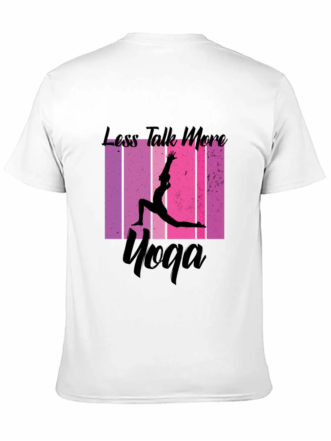 Less Talk More Yoga Unisex Short Sleeve Soft Cotton T-Shirt – Casual Everyday Wear