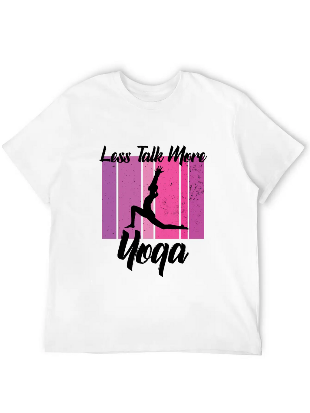 Less Talk More Yoga Unisex Short Sleeve Soft Cotton T-Shirt – Casual Everyday Wear
