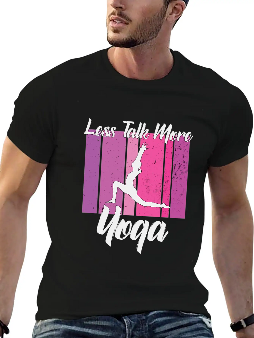 Less Talk More Yoga Unisex Short Sleeve Soft Cotton T-Shirt – Casual Everyday Wear