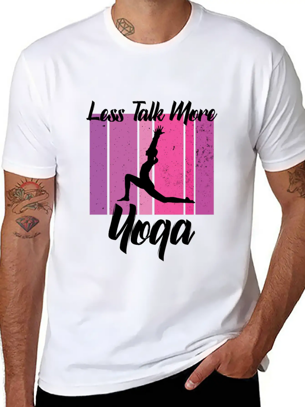 Less Talk More Yoga Unisex Short Sleeve Soft Cotton T-Shirt – Casual Everyday Wear