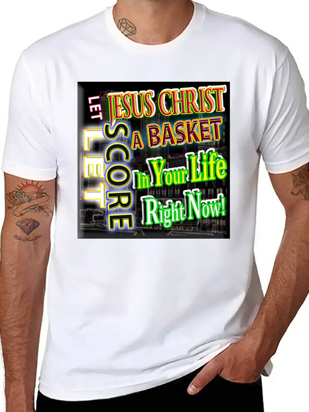 Let Jesus Christ Score A BASKET In Your Life 3 Unisex Short Sleeve Soft Cotton T-Shirt – Casual Everyday Wear