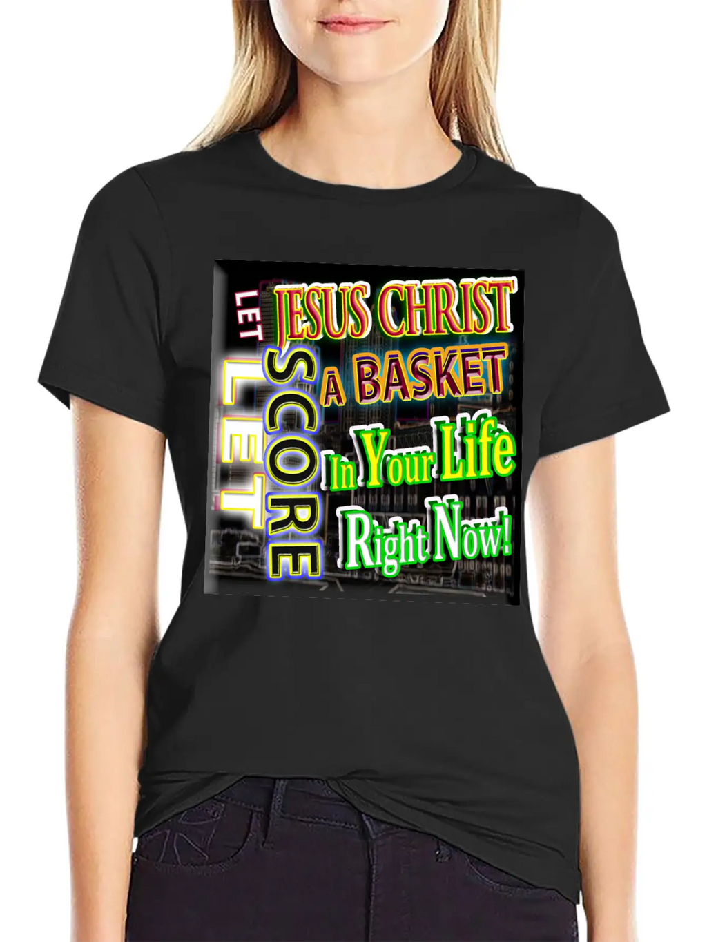 Let Jesus Christ Score A BASKET In Your Life 3 Unisex Short Sleeve Soft Cotton T-Shirt – Casual Everyday Wear