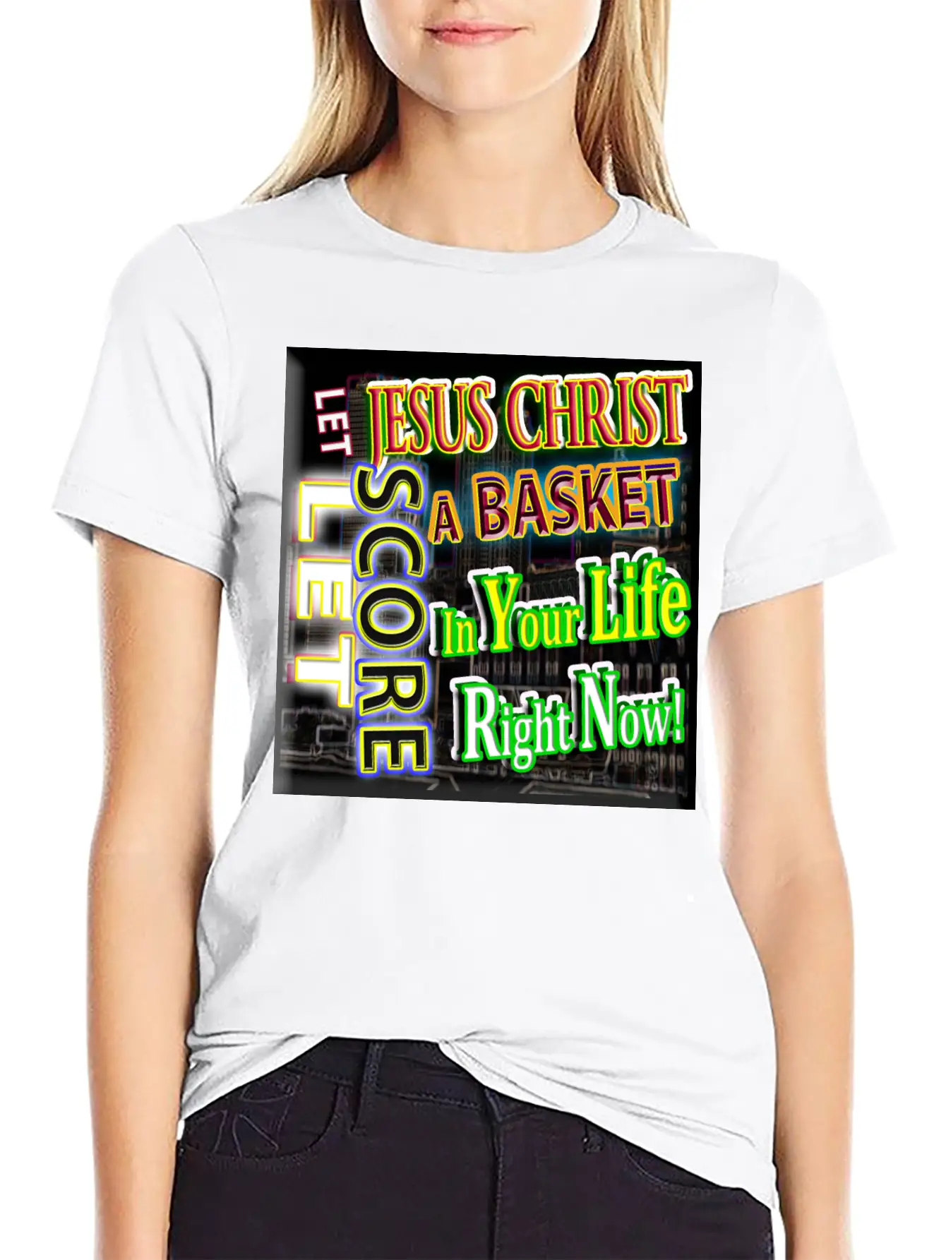 Let Jesus Christ Score A BASKET In Your Life 3 Unisex Short Sleeve Soft Cotton T-Shirt – Casual Everyday Wear
