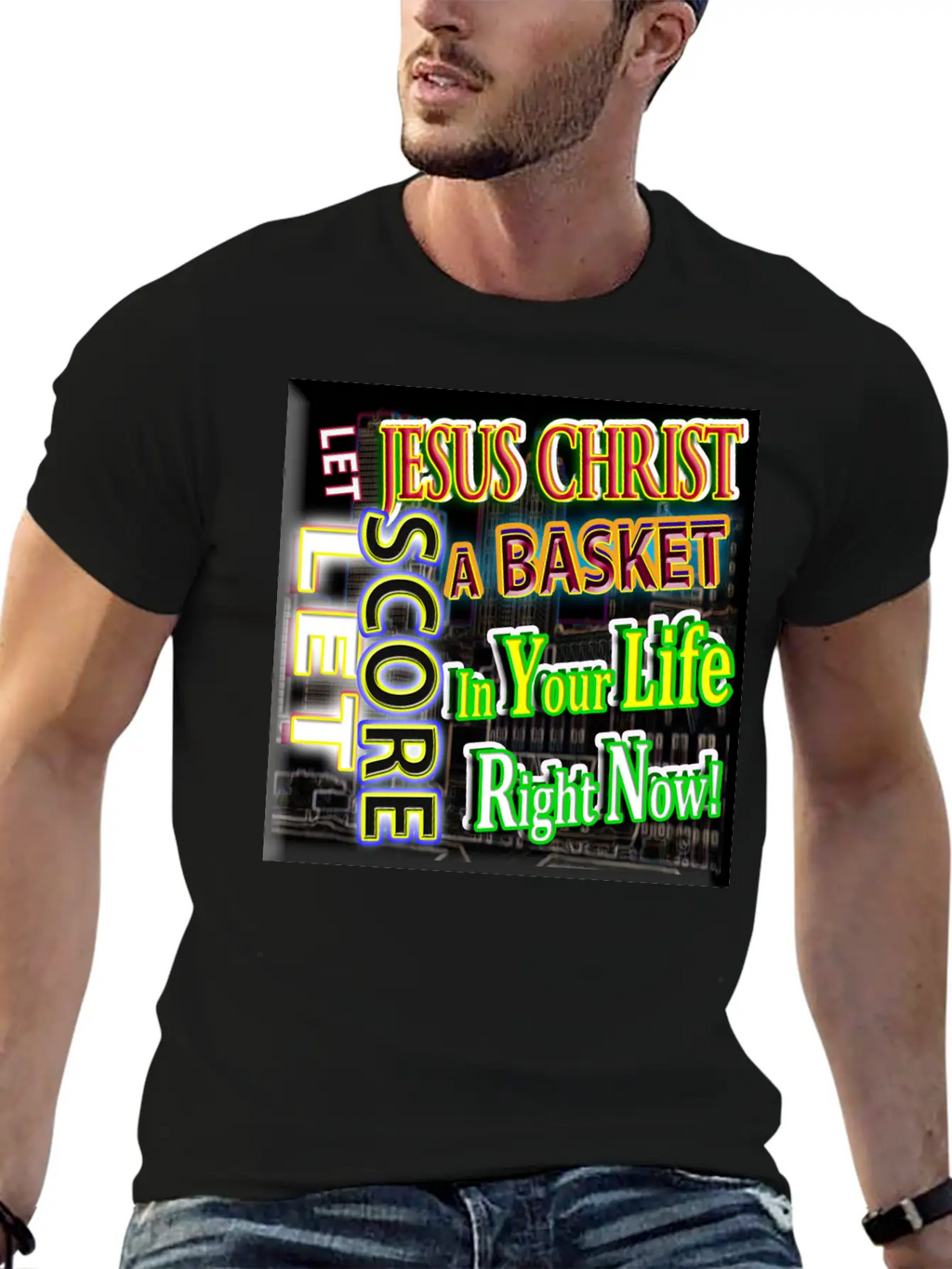 Let Jesus Christ Score A BASKET In Your Life 3 Unisex Short Sleeve Soft Cotton T-Shirt – Casual Everyday Wear