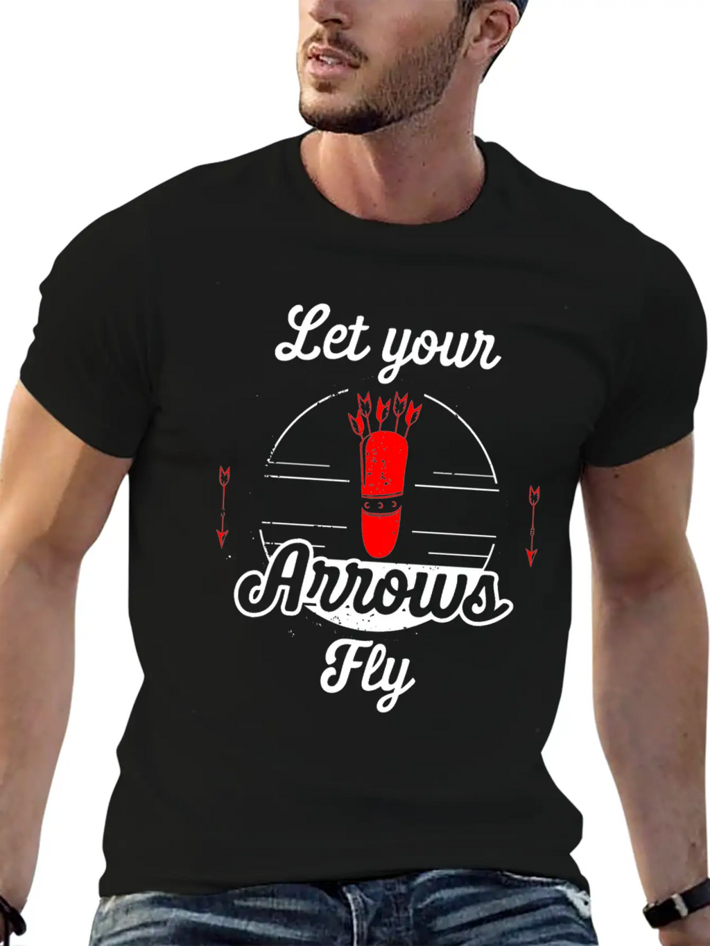 Let Your Arrows Fly Unisex Short Sleeve Soft Cotton T-Shirt – Casual Everyday Wear
