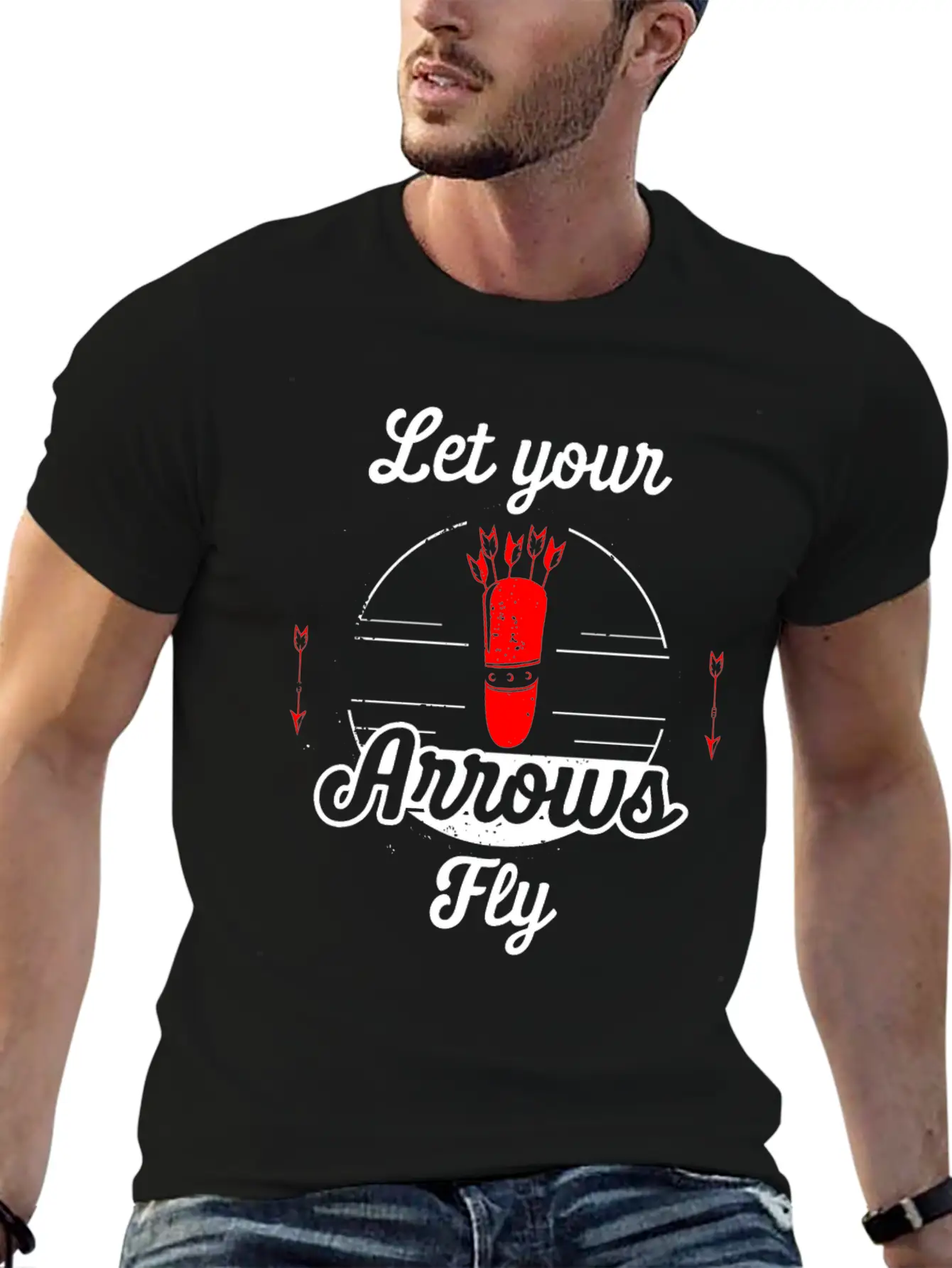Let Your Arrows Fly Unisex Short Sleeve Soft Cotton T-Shirt – Casual Everyday Wear